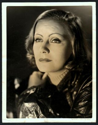 Vintage 1930 Greta Garbo Anna Christie Oversized Photo By Clarence Sinclair Bull