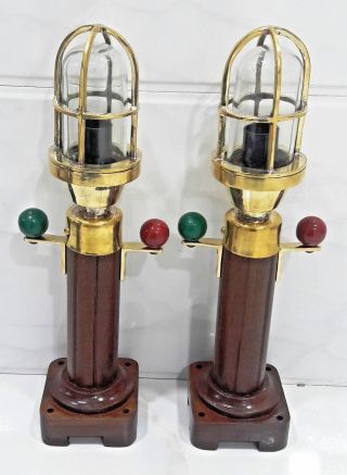 Nautical Modern Style Passage Way Bulkhead Brass Light Set Of 2