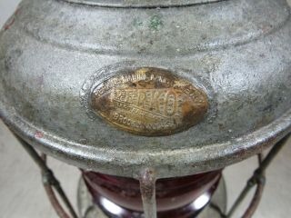 Antique Perko Perkins Marine Lamp Red Glass Lantern Brooklyn Maritime Nautical 2