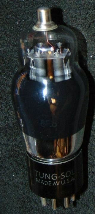 Rare Nos Tube Tungsol 6f8g Vt - 99 Black Glassround Plates 6sn7 Vt - 231 W/ Adapter