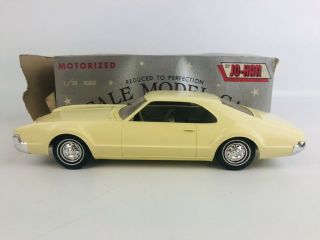 Vintage Yellow Dealer Promo Car 1966 Oldsmobile Toronado Hardtop Friction W/ Box