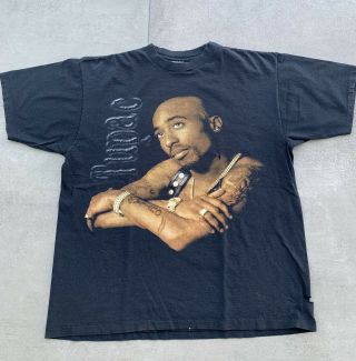 Vintage Tupac 2pac Rip T Shirt 90’s Rap Tee Pac Xl L Worn Rare Hip Hop