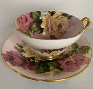 Vintage Stanley Fine Bone China Pink With Large Roses 1953 - 1962