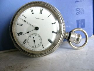 Vintage Waltham 18s 7j Pocket Watch Special Coin Silver Lock Crown Case