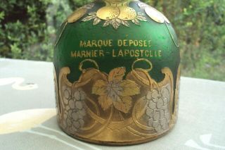 RARE C1900 FRENCH DAUM CAMEO GLASS GRAND MARNIER BOTTLE WITH STOPPER. 6