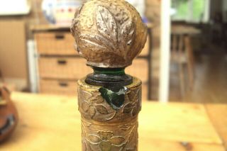 RARE C1900 FRENCH DAUM CAMEO GLASS GRAND MARNIER BOTTLE WITH STOPPER. 8