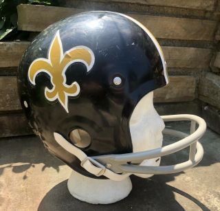 Vtg 1960s Orleans Saints Rawlings Football Helmet Hnfl Medium Rare Nfl
