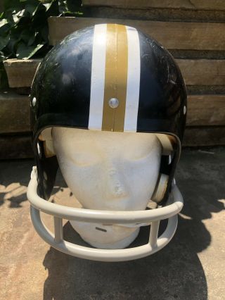 Vtg 1960s Orleans Saints Rawlings Football Helmet HNFL Medium Rare NFL 2