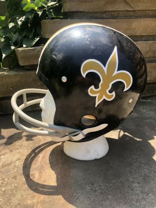 Vtg 1960s Orleans Saints Rawlings Football Helmet HNFL Medium Rare NFL 3