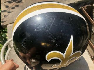 Vtg 1960s Orleans Saints Rawlings Football Helmet HNFL Medium Rare NFL 4
