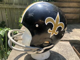 Vtg 1960s Orleans Saints Rawlings Football Helmet HNFL Medium Rare NFL 8