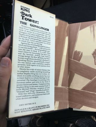 The Dark Tower: The Gunslinger - Stephen King 1984 Second Edition Hardcover RARE 9