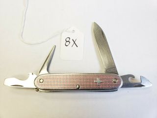 Victorinox Old Cross 93mm Red Alox Pioneer Swiss Army Knife Vintage Patina Good