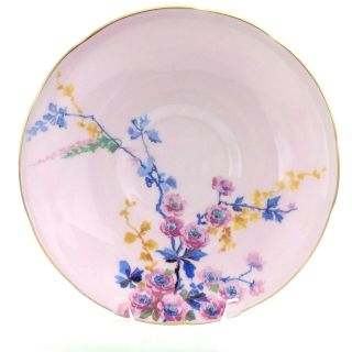 1940s Vintage Paragon Double Warrant Pink Blue Flowers Tea Cup Saucer China K239 2