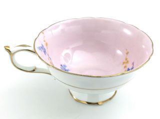 1940s Vintage Paragon Double Warrant Pink Blue Flowers Tea Cup Saucer China K239 6