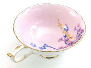 1940s Vintage Paragon Double Warrant Pink Blue Flowers Tea Cup Saucer China K239 7