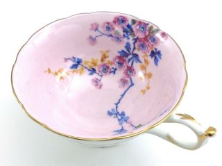 1940s Vintage Paragon Double Warrant Pink Blue Flowers Tea Cup Saucer China K239 8