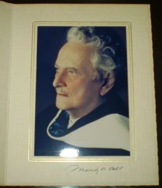 Rare,  Signed Photograph Of Manly P Hall,  Masonic,  Occult,  Philosophical Research
