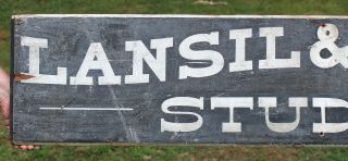 RARE Antique American Photography LANSIL & GOULD STUDIO Bangor Maine Wood Sign 2
