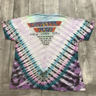 RARE Vintage 1990 Grateful Dead York City Tie Dye Graphic Shirt Sz Large USA 2
