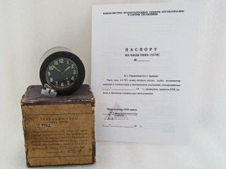 117 - Chs Vintage 1956 Ussr Cccp Clock For Soviet Tanks & Aircraft Mig Serviced