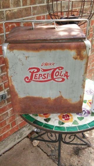 Vintage Pepsi Cola Metal Ice Chest