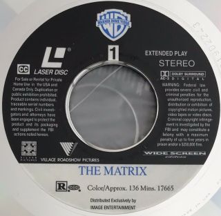 Rare Hard To Find 1999 THE MATRIX WIDE SCREEN Edition Laserdisc LASER DISC Image 5