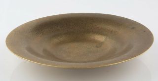 Tiffany Studios Textured Gilt Bronze Plate 1708 22.  6 Cm Diameter 582.  0 Grams