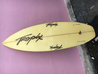 Vintage surfboard Tropix T.  M.  Ocean Image 1540 4