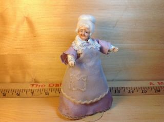 Vintage Miniature Dollhouse Grandma,  Granny,  Old Lady Doll