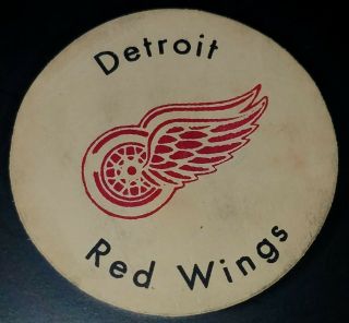 Vintage 1970s Detroit Red Wings Hockey Puck Rawlings Official Made In Canada Old