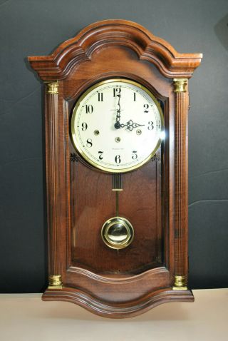 Rare - Vintage " Howard Miller " Keywound Pendulum Clock 613 - 231 With Key