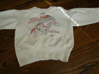 Vintage 50s Roy Rogers And Trigger Childs Sweatshirt