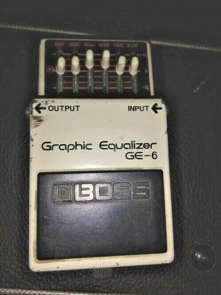 Boss Ge - 6 Graphic Equalizer Eq Pedal Made In Japan 1981 Vintage