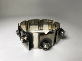 Vintage Rebajes Modernist Sterling Silver 925 Bracelet Arts & Crafts
