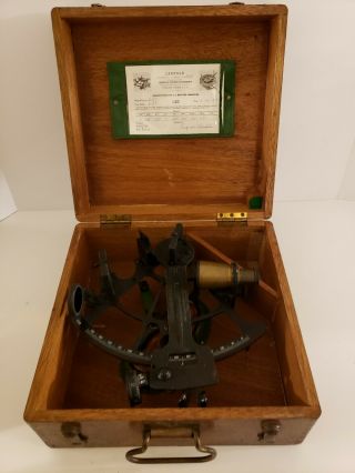 Wwii Leupold & Stevens 1944 Us Navy Maritime Boxed Military Navigational Sextant