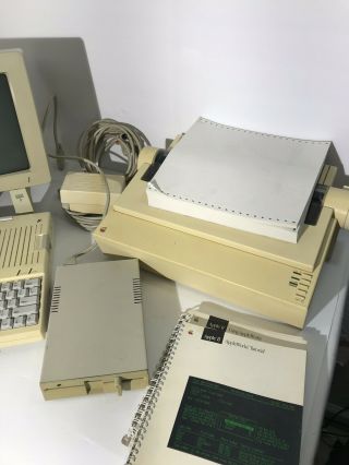 Vintage Apple IIc With Monitor,  Dot Matrix Printer,  Floppy Drive,  Cables,  & MORE 4