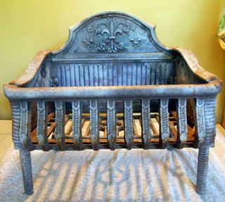 Antique Cast Iron Fireplace Insert For Log Or Coal