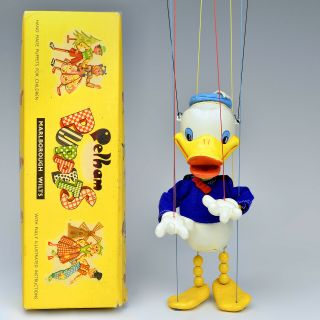 Vintage Pelham Puppet - Sl Donald Duck - Box