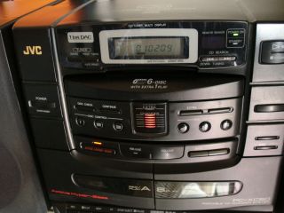 Vintage Jvc Pc - Xc50 Dual Cassette 7 Cd Boombox Radio Stereo 1bit Dac Tape Japan