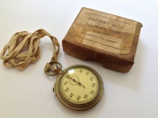 Vintage Waltham Military Stopwatch,  Ww1,  Number 6 Special,  6 Second