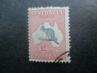 Kangaroo Stamps: £2 Pink C Of A Watermark - Rare (d153)