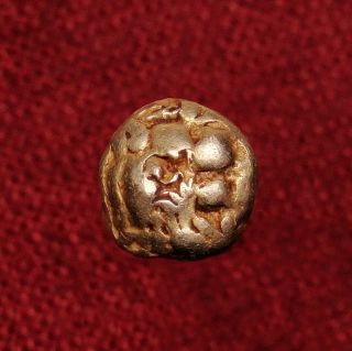 Kings Of Lydia.  Alyattes Ii Gold El 1/12 Stater⭐exceptional Rare Greek Coin