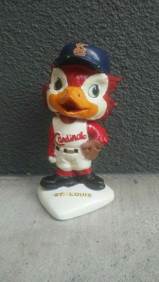 True Vintage St.  Louis Cardinals Baseball Mascot Nodder Bobble Head Doll Japan