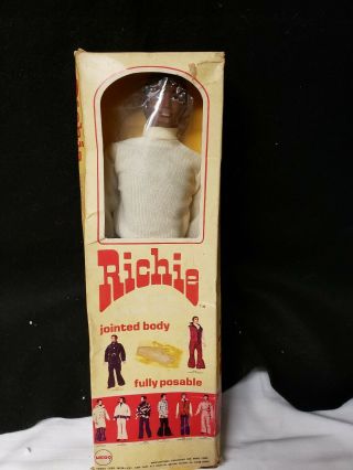 Vtg 1970 Mego Rare Maddie Mod Boyfriend Richie 12 " Doll Jointed Box