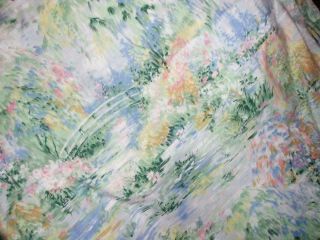 Vintage Springmaid Queen 4 Pc Monet Sheet Set Camille Pastel VGC Percale 5