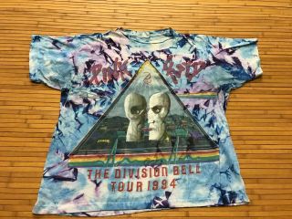 Xl - Vtg 1994 Pink Floyd The Division Bell Tie Dye Single Stitch 90s T - Shirt