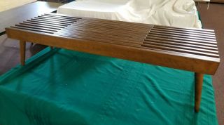 Mid Century Modern George Nelson Style Expanding Slatted Bench Or Table