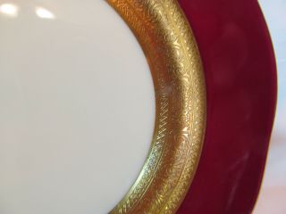 Zucker & Lichtmann Karlsbad Czechoslovakia Rare Gold Encrusted Cream Soup Bowls 6