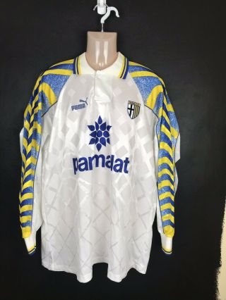 Parma Vintage Soccer Jersey 1996/97 Puma Long Sleeve Football Shirt